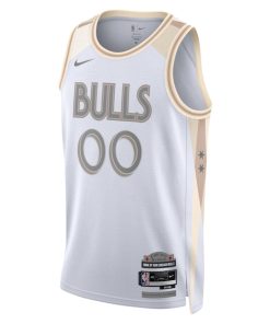 Alternative view of Chicago Bulls Nike Unisex 2024/25 Custom Swingman Jersey - City Edition - White
