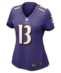 Alternative view of Devin Duvernay Baltimore Ravens Nike Women's Game Jersey - Purple