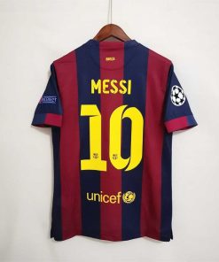 Alternative view of Leo Messi Barcelona 2014-15 Home UCL Final Vintage Jersey