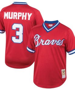 Dale Murphy Atlanta Braves Youth Cooperstown Collection Mesh Batting Practice Jersey - Red