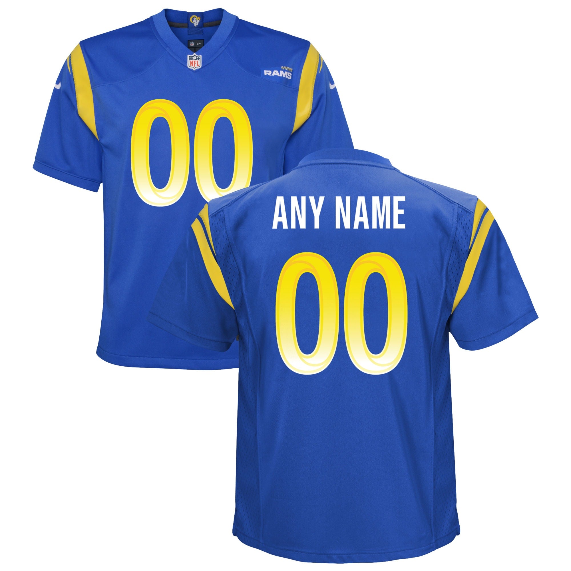 Los Angeles Rams Nike Youth 2025 Rivalries Collection Custom Game Jersey - Midnight Blue/Royal - Image 6