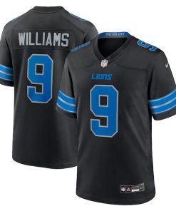 Alternative view of Jameson Williams Detroit Lions Nike 2nd Alternate Game Jersey - Black/Blue