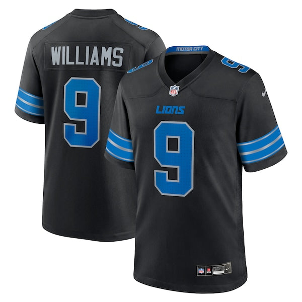 Jameson Williams Detroit Lions Nike 2nd Alternate Game Jersey - Black/Blue - Image 2