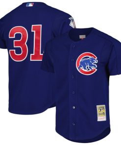 Alternative view of Greg Maddux Chicago Cubs Cooperstown Collection 2005 Batting Practice Jersey - Royal