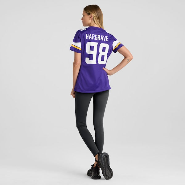 Javon Hargrave Minnesota Vikings Nike Women's Team Game Jersey - Purple - Image 5