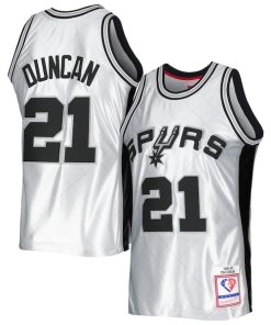 Tim Duncan San Antonio Spurs 1998/99 Hardwood Classics 75th Anniversary Swingman Jersey - Platinum