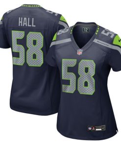 Alternative view of Derick Hall Seattle Seahawks Nike Women's Team Game Jersey -  College Navy/Navy