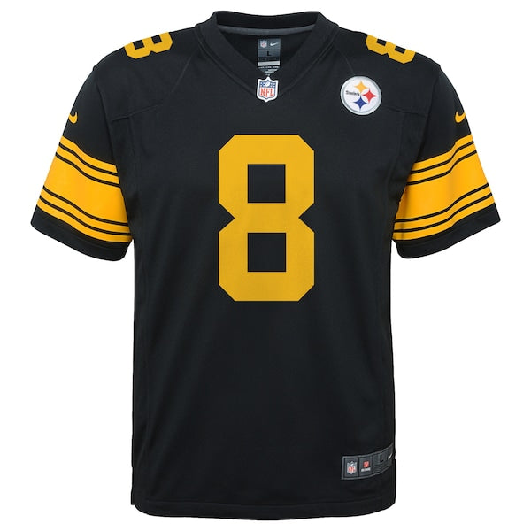 Kenny Pickett Pittsburgh Steelers Nike Youth Game Jersey - Black/White - Image 3