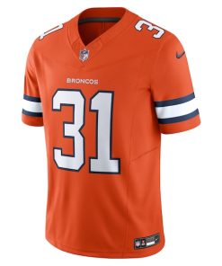 Alternative view of Justin Simmons Denver Broncos Nike Vapor F.U.S.E. Limited Jersey - Orange