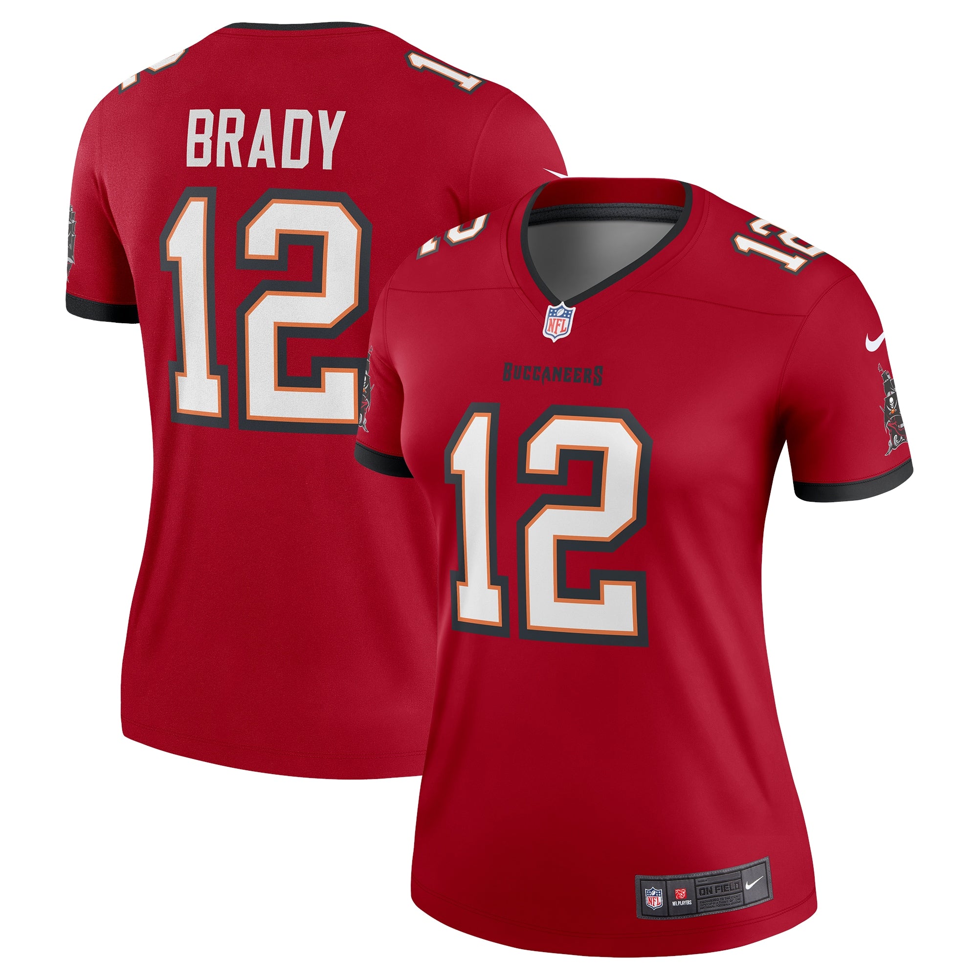 Tom Brady Tampa Bay Buccaneers Nike Women's Alternate Legend Jersey - Pewter/Red - Image 3