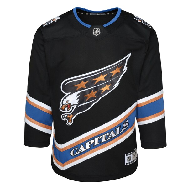 Washington Capitals Youth Alternate 50th Anniversary Premier Jersey - Black - Image 2