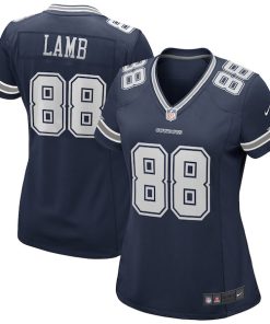 Alternative view of CeeDee Lamb Dallas Cowboys Nike Women's Game Jersey - Navy/White