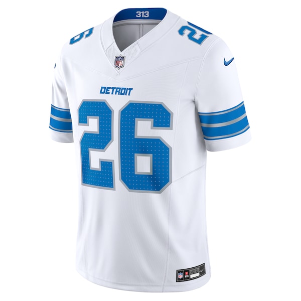 Jahmyr Gibbs Detroit Lions Nike Vapor F.U.S.E. Limited Jersey - White/Blue - Image 3