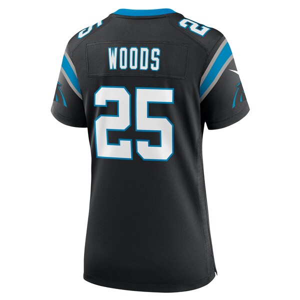 Xavier Woods Carolina Panthers Nike Women's Team Game Jersey - Black - Image 3