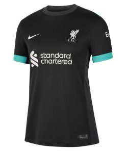 Alternative view of Liverpool Nike Women's 2024/25 Away Replica Blank Jersey - Forest Green