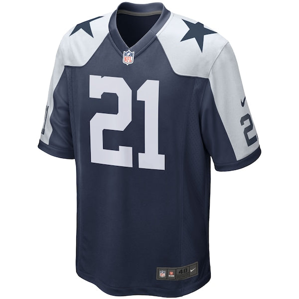 Ezekiel Elliott Dallas Cowboys Nike Alternate Game Team Jersey - Navy/White - Image 3