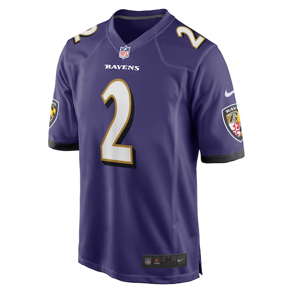 Nate Wiggins Baltimore Ravens Nike 2024 NFL Draft First Round Pick Player Game Jersey - Purple - Image 2