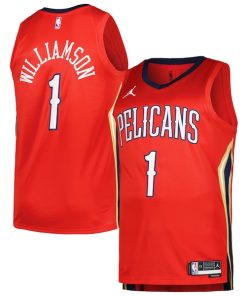 Zion Williamson New Orleans Pelicans Jordan Brand Swingman Player Jersey - Statement Edition - Red
