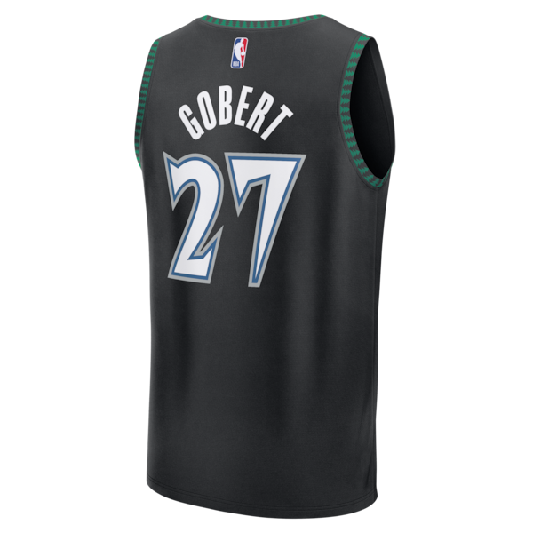 Rudy Gobert Minnesota Timberwolves Fastbreak Jersey - Classic Edition - Black - Image 3