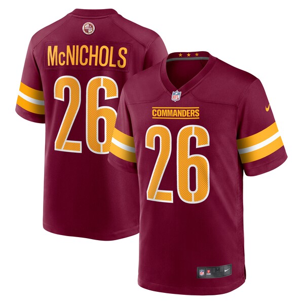 Jeremy McNichols Washington Commanders Nike Game Jersey - Burgundy - Image 2