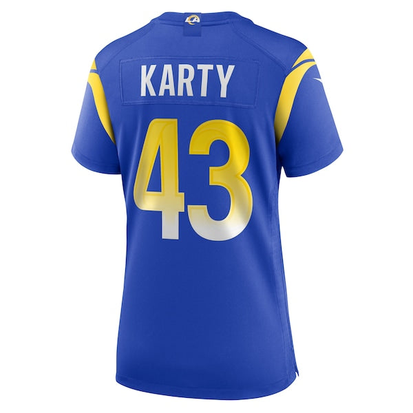 Joshua Karty Los Angeles Rams Nike Women's Game Jersey - Royal - Image 3