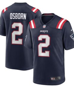 Alternative view of K.J. Osborn New England Patriots Nike  Game Jersey -  Navy