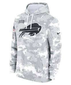 Alternative view of Buffalo Bills Nike 2024 Salute to Service Club Fleece Pullover Hoodie - Arctic Camo