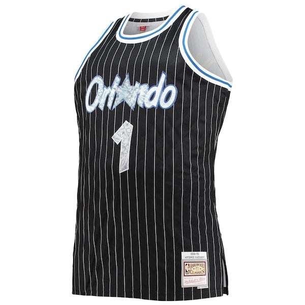 Penny Hardaway Orlando Magic Big & Tall 1994/95 NBA 75th Anniversary Diamond Swingman Jersey - Black - Image 2