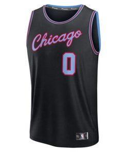 Alternative view of Coby White Chicago Bulls  Youth 2025/26 City Edition Fastbreak Jersey - Black