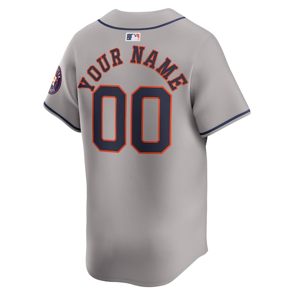 Houston Astros Nike Away Limited Custom Jersey - Gray - Image 3