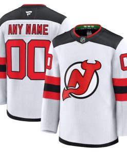 Alternative view of New Jersey Devils  Away Premium Custom Jersey - White/Black/Red