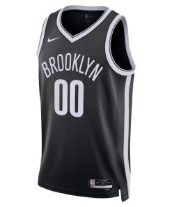 Alternative view of Brooklyn Nets Nike Unisex Swingman Custom Jersey Black - Icon Edition