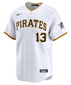 Alternative view of Ke'Bryan Hayes Pittsburgh Pirates Nike Home Limited Player Jersey - White