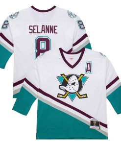Teemu Selanne Anaheim Ducks 1996-97 Power Play Jersey - White/Purple