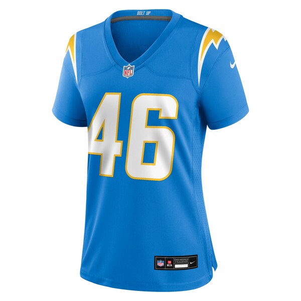 Nikko Reed Los Angeles Chargers Nike Women's Team Game Jersey - Powder Blue - Image 2