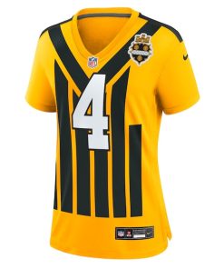 Alternative view of DK Metcalf Pittsburgh Steelers Nike Women's Alternate 1933 Throwback Game Jersey - Gold