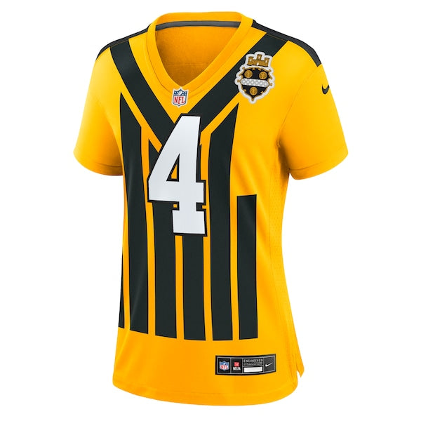 DK Metcalf Pittsburgh Steelers Nike Women's Alternate 1933 Throwback Game Jersey - Gold - Image 2