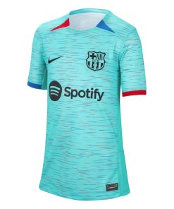 Alternative view of Pedri Barcelona Nike Youth 2023/24 Third Replica Jersey - Aqua