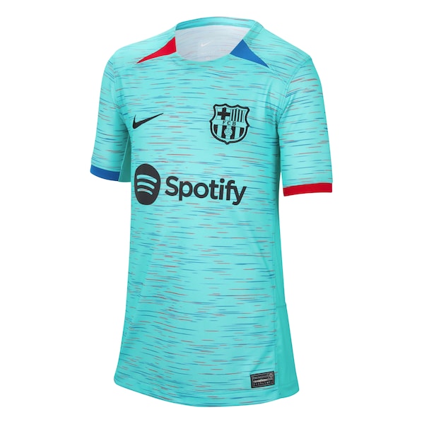 Pedri Barcelona Nike Youth 2023/24 Third Replica Jersey - Aqua - Image 2