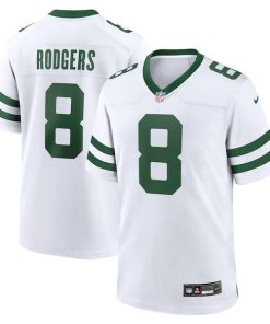 Alternative view of Aaron Rodgers New York Jets Nike Youth Game Jersey - White/Black/Green