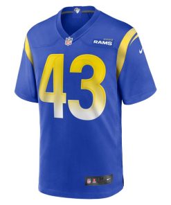 Alternative view of Joshua Karty Los Angeles Rams Nike Team Game Jersey -  Royal