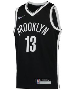Alternative view of James Harden Brooklyn Nets Nike Youth 2021/22 Diamond Swingman Jersey - Icon Edition - Black