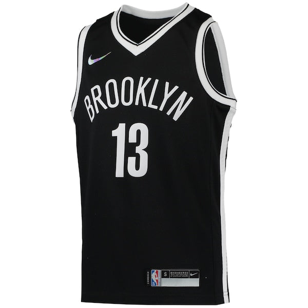 James Harden Brooklyn Nets Nike Youth 2021/22 Diamond Swingman Jersey - Icon Edition - Black - Image 2