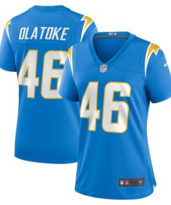 Praise Olatoke Los Angeles Chargers Nike Women's Team Game Jersey -  Powder Blue