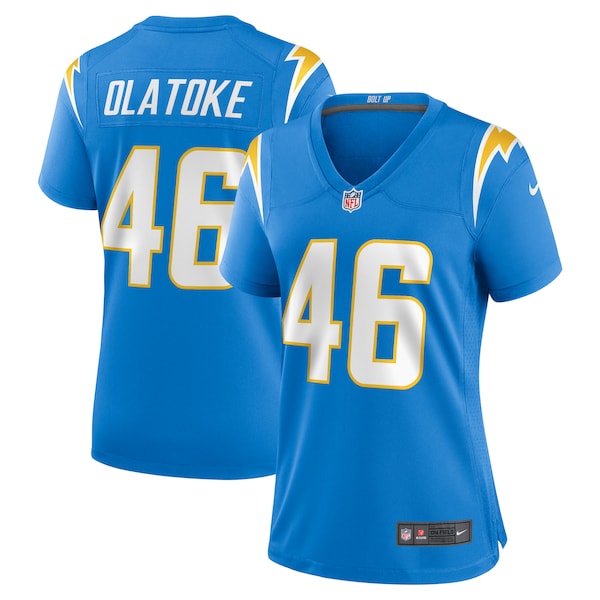 Praise Olatoke Los Angeles Chargers Nike Women's Team Game Jersey - Powder Blue