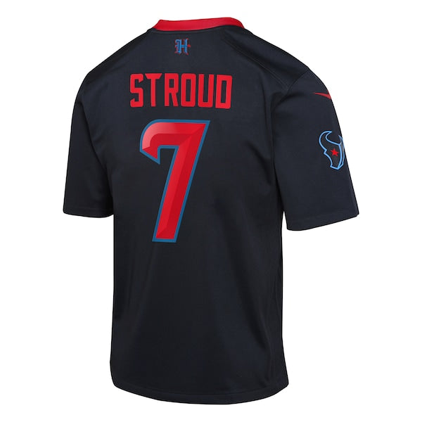 C.J. Stroud Houston Texans Nike Youth 2nd Alternate Game Jersey - Navy/Red - Image 4