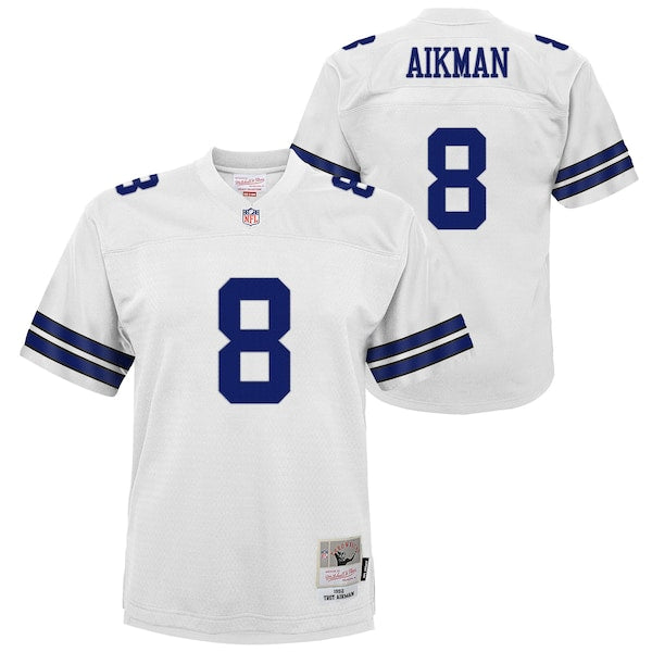 Troy Aikman Dallas Cowboys Youth 1992 Legacy Jersey - White/Navy - Image 2
