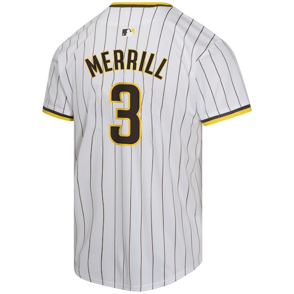 Jackson Merrill San Diego Padres Nike Youth Home Player Game Jersey - White - Image 3