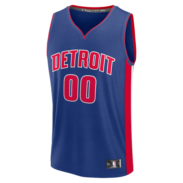 Detroit Pistons Fastbreak Custom Jersey - Icon Edition - Blue - Image 2