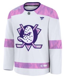 Alternative view of Anaheim Ducks  Hockey Fights Cancer Practice Jersey - White